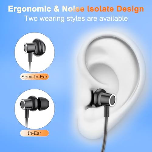 Neckband Bluetooth Headphone with LED Power, Neckband Headphones 100 Hours Playtime, in-Ear Bluetooth Headphone with Microphone for Running and Exercising in the Gym (Y10)