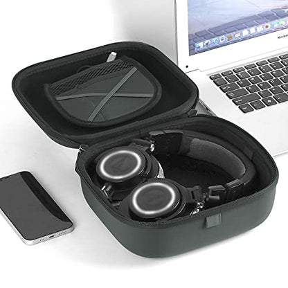 Linkidea Headphones Carrying Case Compatible with Audio-Technica ATH-M50X, ATH-GDL3 and More, Protective Hard Shell Travel Bag with Cable, Charger Storage (Dark Grey)