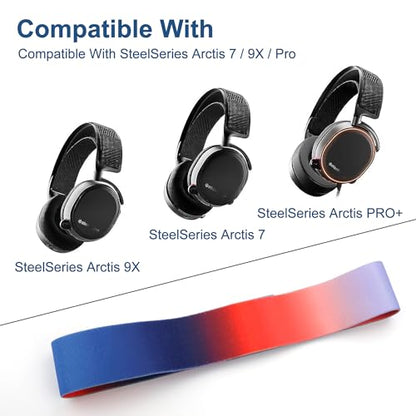 Arctis 7 Fabric Headband Replacement Headband Top Pad Cushion Cover Compatible with SteelSeries Arctis 7 / Arctis 9X / Arctis Pro Lossless Wireless Gaming Headphones Replacement Band Repair Part - color: Color-E