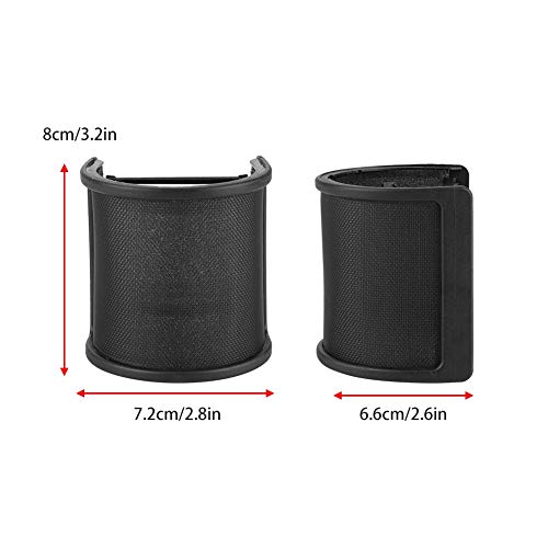 Double Layer U-Shape Microphone Anti-Pop Mask with Iron Design for Studio Use for MK-F600TL, BM-700, BM-900