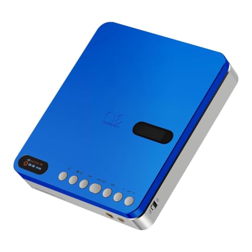 SHANLING EC Play Portable Hi-Fi CD Player, Blue-Silver | Dual CS43198 DAC, SGM8262, 384kHz/32bit, DSD256 700mW Output, Two-Way Bluetooth 6.0, 12H Battery, 4.4mm/3.5mm/Coaxial Output - color: EC Play Blue-Silver