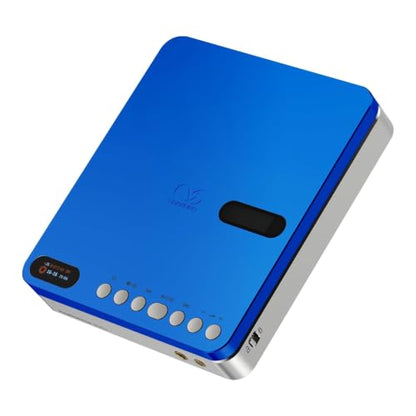 SHANLING EC Play Portable Hi-Fi CD Player, Blue-Silver | Dual CS43198 DAC, SGM8262, 384kHz/32bit, DSD256 700mW Output, Two-Way Bluetooth 6.0, 12H Battery, 4.4mm/3.5mm/Coaxial Output - color: EC Play Blue-Silver