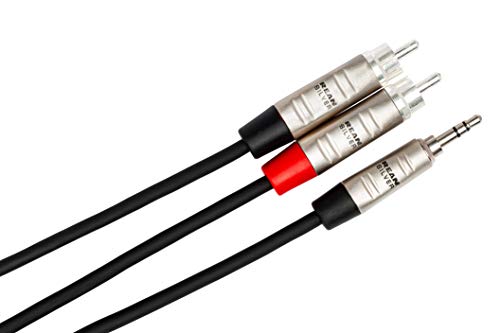 Hosa HMR-006Y Pro Stereo Breakout Cable - 3.5mm TRS Male to Dual RCA Male - 6 foot