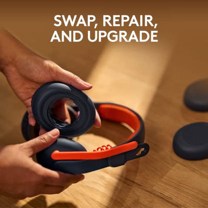 Logitech Zone Learn Wired Headsets Learners Comfortable and Adjustable fit | Comfortable, adjustable fit for kids, replaceable accessories, compatible: Windows, macOS, iPadOS, Android, mobile