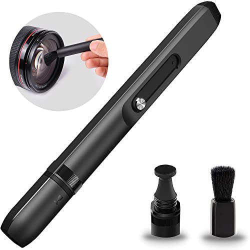 VSGO V-P01E Camera Lens Cleaning Pen with Carbon Tip and Retractable Brush | Dry, Liquid-Free Cleaning for Fingerprints and Smudges; Compact Format for Camera Bags and Travel