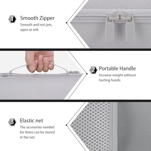 co2CREA Hard Case for Sony ULT Field 1 Bluetooth Compact Speaker, White | Portable Travel Bag Replacement with Detachable Shoulder Strap and Handle, Shockproof EVA Shell and Soft Lining - color: White Case, style: Case for Sony ULT Field 1
