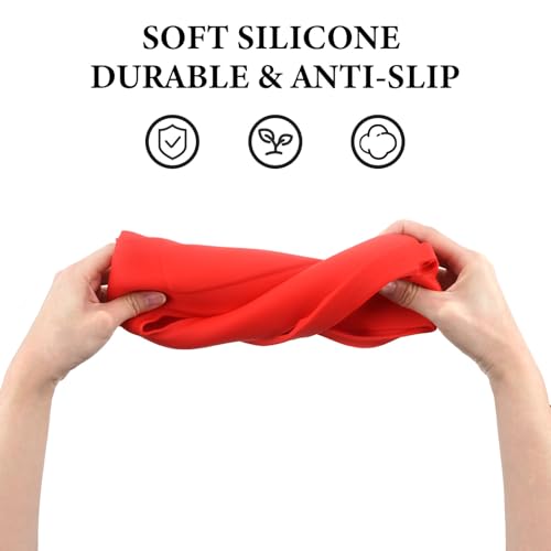 Geekria Silicone Speaker Case Cover Compatible with Bose SoundLink Plus, Protective Soft Skin, Replacement Portable Speakers Travel Carrying Sleeve with Shoulder Strap (Red) - color: Red