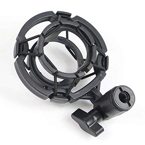 Universal Microphone Shock Mount, Mic Clip Holder for Diameter 47mm-53mm Mic Anti Vibration Adjustable High Isolation Shock Mount