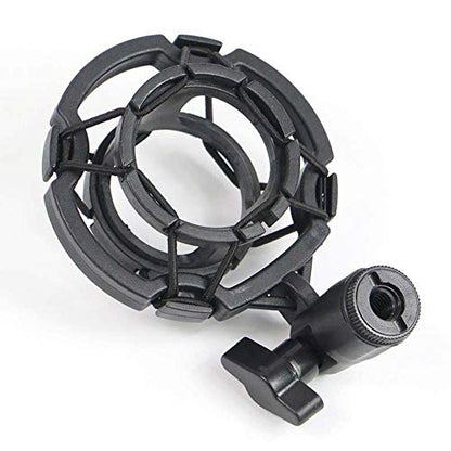 Universal Microphone Shock Mount, Mic Clip Holder for Diameter 47mm-53mm Mic Anti Vibration Adjustable High Isolation Shock Mount
