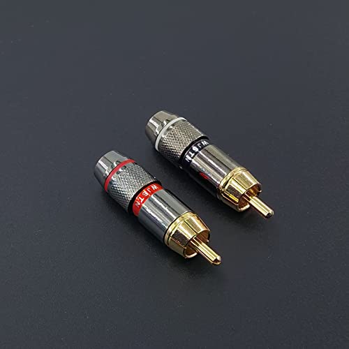 WJSTN-020 RCA to RCA Audio Cable, 1RCA Male to 1RCA Male Stereo Audio Cable Converter, Digital Stereo Audio Cable for subwoofer, Home Theater, high-Fidelity Audio-Double Shielding-2 Pack (4IN) - size: 4IN