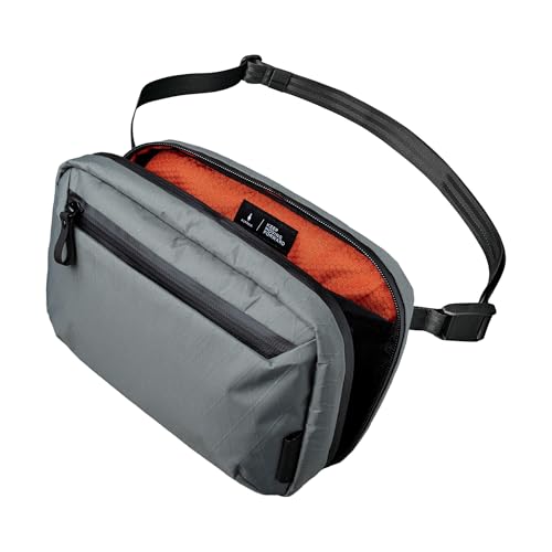 ALPAKA Elements Tech Case Tech Pouch 2.1L 케이블 백 그레이 X-Pac VX21 | 내후성 원단, YKK 아쿠아가드 지퍼, 탈착식 어깨끈, 전자 제품 및 액세서리에 이상적 - color: 회색.