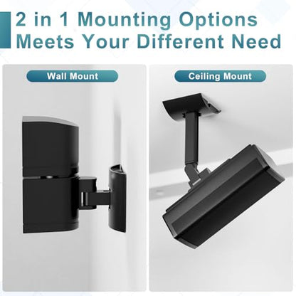 Yimaut 2 Pack Ceiling/Wall Mount Bracket for Bose Cube Speaker, for UB-20, UB20 Series II, WB-50 II, Lifestyle 600, V35, V25, V10, T20, V20, V30, CineMate 520, CM520, Acoustimass Series Black - color: Black