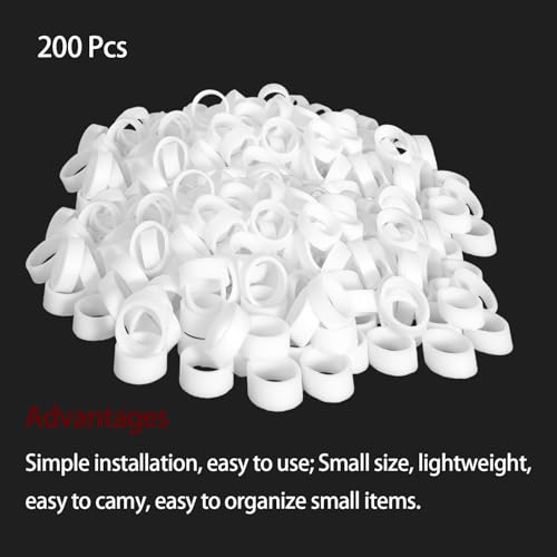 200 PCS Cord Organizer, Silicone Rubber Bands Rings, Cable Straps Organizer Management, USB Holder Earphone Winder Wrapping, 15mm Diameter - size: 15mm Diameter