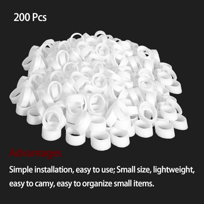 200 PCS Cord Organizer, Silicone Rubber Bands Rings, Cable Straps Organizer Management, USB Holder Earphone Winder Wrapping, 15mm Diameter - size: 15mm Diameter