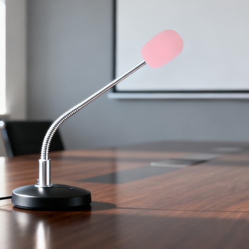 10 Pcs Pink Microphone Windscreen Covers Foam High Density Headset Mic Foam Cover High Density Lapel Headset Microphone Windscreen