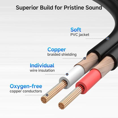 Cable Matters RCA Splitter Cable 1 Male to 2 Male, 1ft - size: 1 Foot