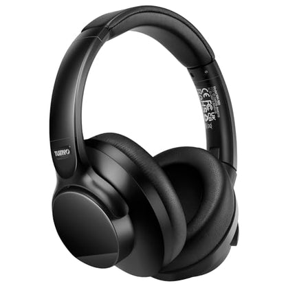 TUINYO Bluetooth Headphones Wireless, Over Ear Stereo Wireless Headset 40H Playtime with deep bass, Soft Memory-Protein Earmuffs, Built-in Mic Wired Mode PC/Cell Phones/TV- Rose Gold - color: Black