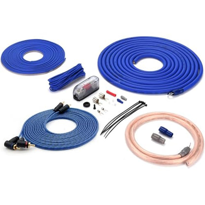 ORION Cobalt COKIT4 4-Gauge CCA Amp Wiring Kit, 100% American Wire Gauge (AWG) Standard, High Current Amplifier Install Kit with Fuse Holder, RCA Cable & Speaker Wire for Car Audio Systems - size: 4-Gauge
