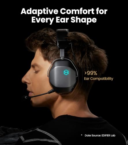 Edifier G5 MAX Gaming Headset, 305H Battery, THX Audio, Space Grey - color: space grey