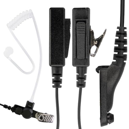 BCT22-M9 2-Wire Surveillance Acoustic Tube Earpiece with PTT Mic Compatible with Motorola Radios APX 8000 APX 7000 4000 XPR 7580e 7380e XPR 7550 7350e 7350 APX6000 APX7000 APX8000 XPR7550 - size: 1