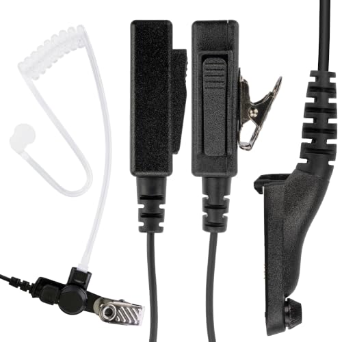 2 Pack BCT22-M9 2-Wire Surveillance Acoustic Tube Earpiece with PTT Mic Compatible with Motorola APX 8000 APX 7000 4000 XPR 7580e 7380e XPR 7550 7350e 7350 APX6000 APX7000 APX8000 XPR7550 - size: 2 Pieces