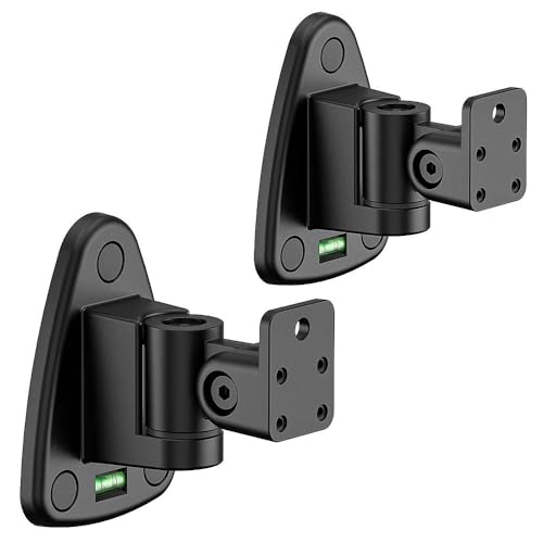Adjustable Speaker Wall Mounts Pair for Samsung HW-Q990H/Q990F/Q930F/Q990D/Q930D/Q900D/Q990C, Heavy Duty Wall Brackets for SWA-9500S/9250S/9200S Samsung Rear Speaker Mounts WR Keyhole&Thread Hole