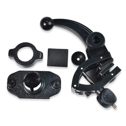 TWAYRDIO Desktop Mount for Handheld Radio, Speaker Mic and CB Mic, 3-in-1 Multi-Purpose Adjustable Angle Holder Bracket for Motorola BaoFeng Retevis Yaesu HT Handhelds Two Way Radios Walkie Talkies