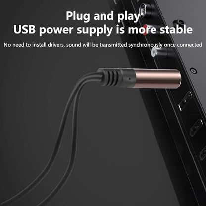 CERRXIAN Digital Coaxial S/PDIF to Analog 3.5mm AUX Audio Cable,RCA S/PDIF Coaxial to 3.5mm Female Conversion Cable with USB Power Cable