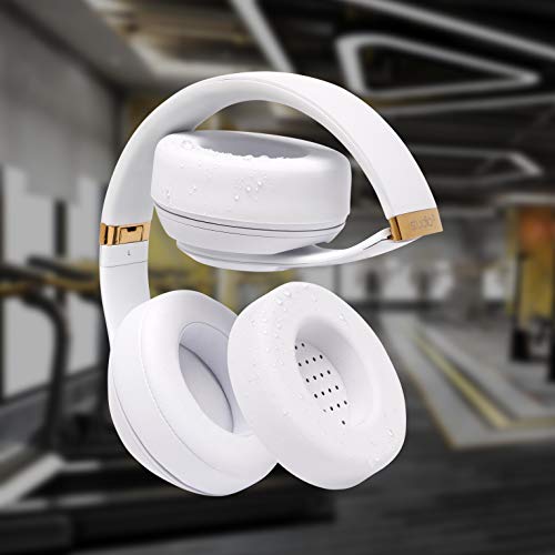 WC SweatZ Studio - Patented Covers for Beats Studio 3 (A1914) & 2 (B0500) | Made by Wicked Cushions | Made with Premium Silicone | Also fits B0501 | White - color: White