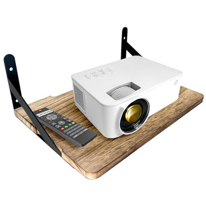 Projector Shelf 15.7"x11" with Cable Cutout, Wall Mount Shelf for Projector