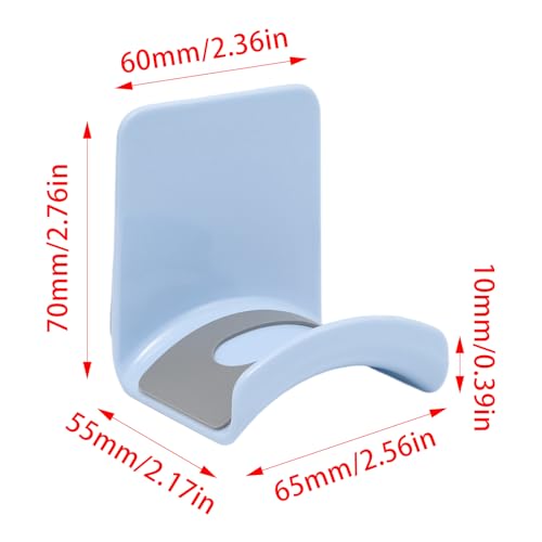 Blue Headphone Stand Hanger, Table Wall Mount Headset Holder Hook | 1Pcs ABS Plastic Adhesive Earphones Hangers for Desk Headphone Hanger, Most Headphones and Controller - color: Blue, size: Wall Mount