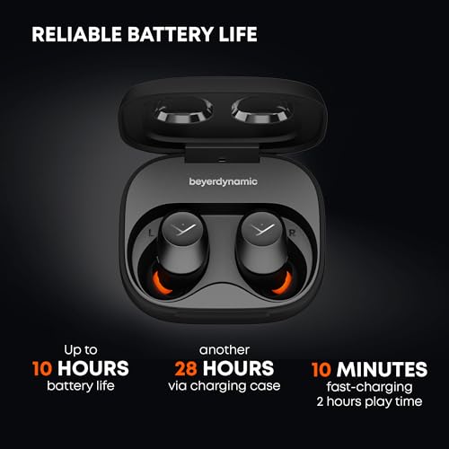 beyerdynamic Amiron 300 True Wireless ANC Earbuds, Bluetooth 5.3, Black - color: Black