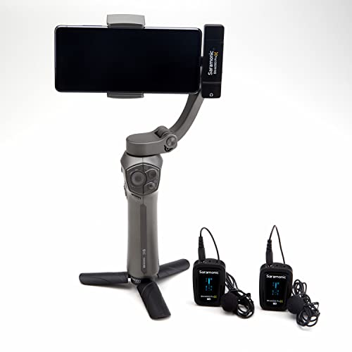 Saramonic Blink 500 Pro X B6 2-Person Wireless Mic System w/Lavaliers & USB-C Receiver for iPhone 15, Android, iPad, Mobile & Computers, Black