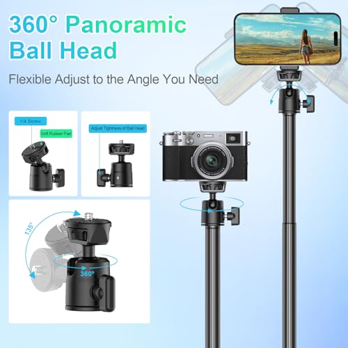 Ailight Adjustable Desk Camera Mount & Webcam Stand 10.8"-31.1" | 1/4" Screw, C-Clamp Base, Overhead Tripod, Compatible with DSLR Logitech Obsbot insta360 Anker and Others - size: TS6001