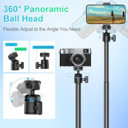 Ailight Adjustable Desk Camera Mount & Webcam Stand 10.8"-31.1" | 1/4" Screw, C-Clamp Base, Overhead Tripod, Compatible with DSLR Logitech Obsbot insta360 Anker and Others - size: TS6001