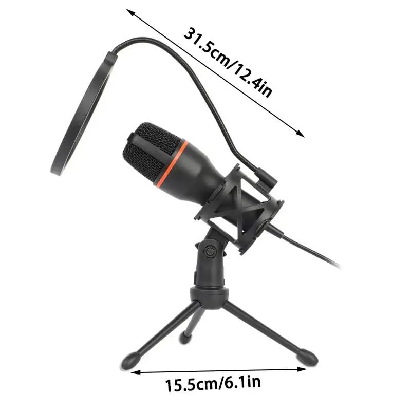 USB Microphone Kit, Plug and Play Streaming Microphone with Desktop Stand for Gaming, Podcast, Recording, and Online Meetings on Laptop and PC