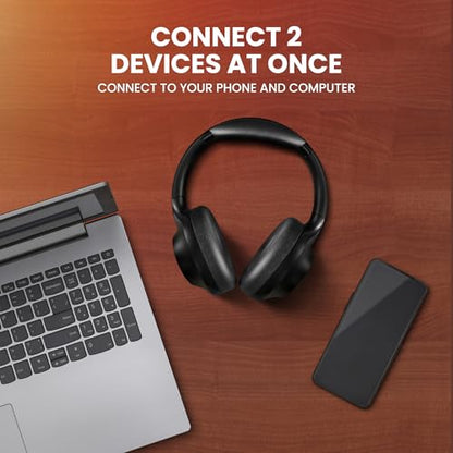 Back Bay Audio ClearCall 70, Bluetooth Headphones with Removabel Boom Mic | Over Ear Headphones with Mic, Work from Home Headset with Mic, Work Headphones Wireless Bluetooth, Boom Mic