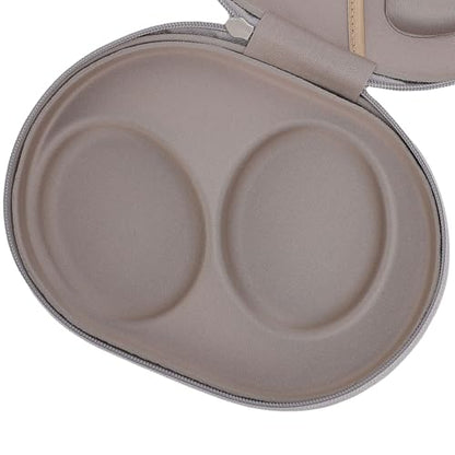 Hard EVA Carrying Case for Headphones, PU Leather Protective Travel Storage Bag with Shockproof Design, Gray - color: Gray