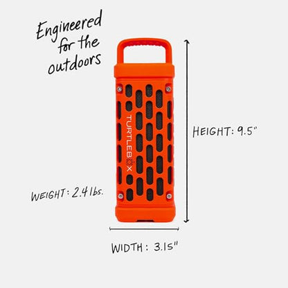 Turtlebox Ranger, Ultra-Portable Bluetooth Speaker, Waterproof, Orange - color: Orange