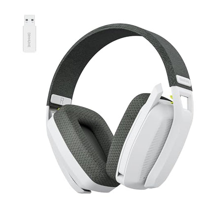 BINNUNE 2.4GHz Wireless Gaming Headset with Mic for PS5, PS4, PC, Mac, PlayStation 4 5, Bluetooth Gaming Headset with Flip Microphone,Headphones for Laptop Computer (Gray)