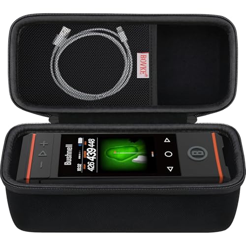 BOVKE Carrying Case for Bushnell Golf Wingman HD GPS Speaker, Portable Golf GPS Speaker Travel Storage Holder, Golfs Bluetooth Speaker Bag Organizer for Charging Cable Accessories, Black