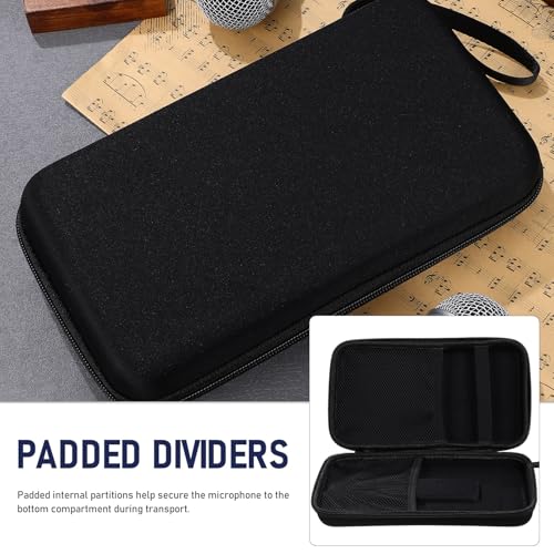 Beaupretty Microphone Carrying Bag Portable Mic Storage Case Padded Protective Carrier for Mic Suitable for Travel and Live Performance