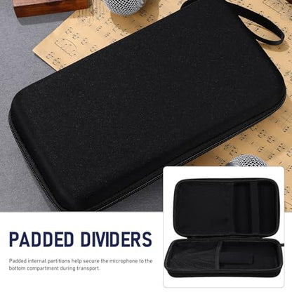 Beaupretty Microphone Carrying Bag Portable Mic Storage Case Padded Protective Carrier for Mic Suitable for Travel and Live Performance