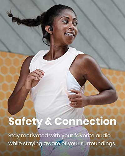 SHOKZ OpenRun Mini (AfterShokz Aeropex Mini) -Bone Conduction Open-Ear Bluetooth Sport Headphones - Waterproof Wireless Earphones for Workouts and Running - Built-in Mic (Renewed)