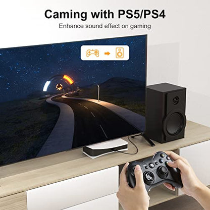 CableCreation USB Audio Adapter with 3.5mm Jack, USB External Stereo Sound Card with 3.5mm Earphone and Microphone for PS4, PS5, Windows, Mac, Linux, Plug and Play, Black (Pack of 2) - color: Black, size: 2-Pack
