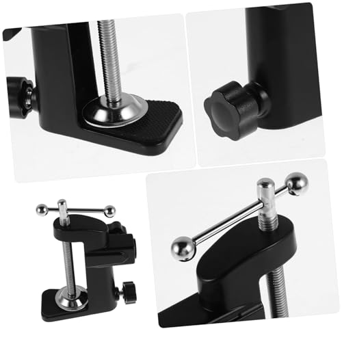 Kisangel Adjustable Metal Base Boom Arm for Live Streaming Quick Assembly Heavy Duty Construction Slip Clamp for Secure Setup