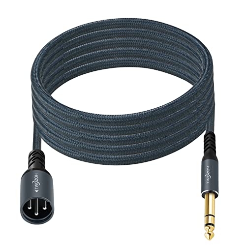 Twozoh XLR Male to 1/4 TRS Stereo Audio Cable 3.3FT, Braided Jack 6.35mm to XLR Male 3Pin Guitar Cable (Professional/HiFi) - color: 1/4 to XLR Male, size: 3.3FT