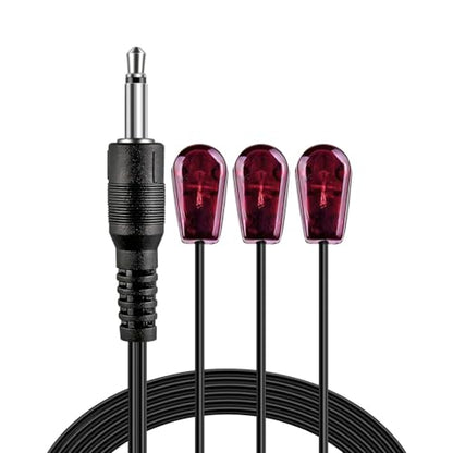 TNP 듀얼 IR 이미터 케이블, AV 수신기 및 TV용 3m 3.5mm 익스텐더 | 케이블 박스, Xbox One 및 숨겨진 홈 시어터 장치용 2개의 접착 눈이 있는 적외선 블래스터 연장 케이블 - size: 3 IR Eye Emitter