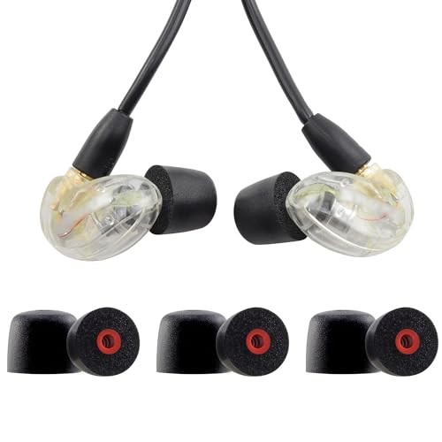 Replacement Memory Foam Ear Tips for Shure SE215 PRO SE215, Large - size: Large