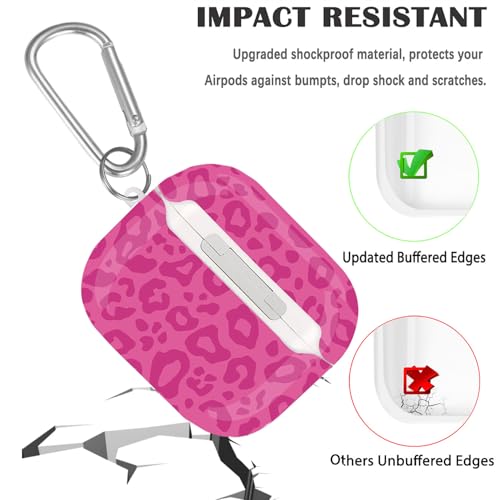 Cute Airpods 4/5 Gen Case Cover Women Girl 2024/2026, Rose Pink Leopard - color: Rose Pink Leopard, size: For Airpods 4/5